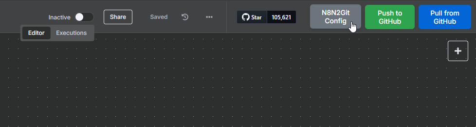 n8n2git Top Bar Extension Screenshot